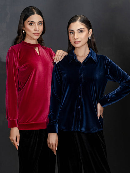 Dyed Velour Top