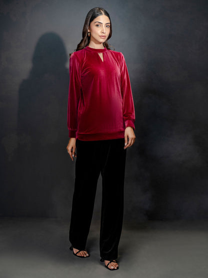 Dyed Velour Top