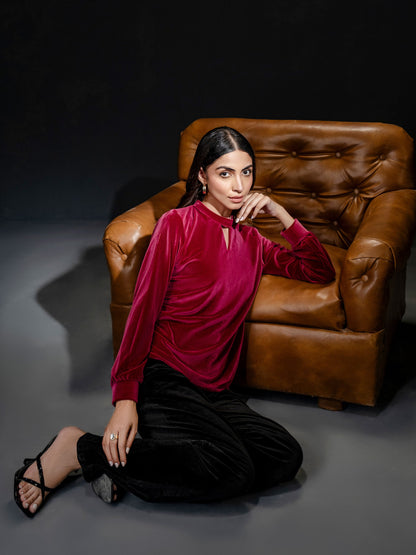 Dyed Velour Top