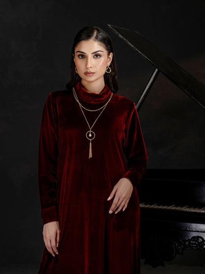 Dyed Velour Dress