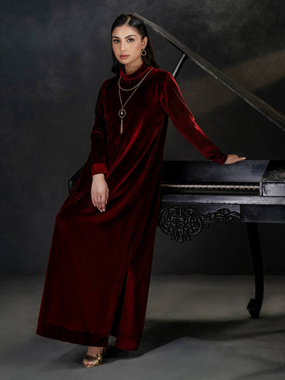 Dyed Velour Dress
