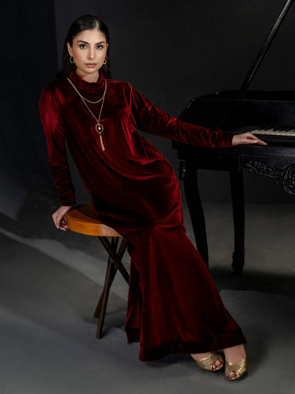 Dyed Velour Dress