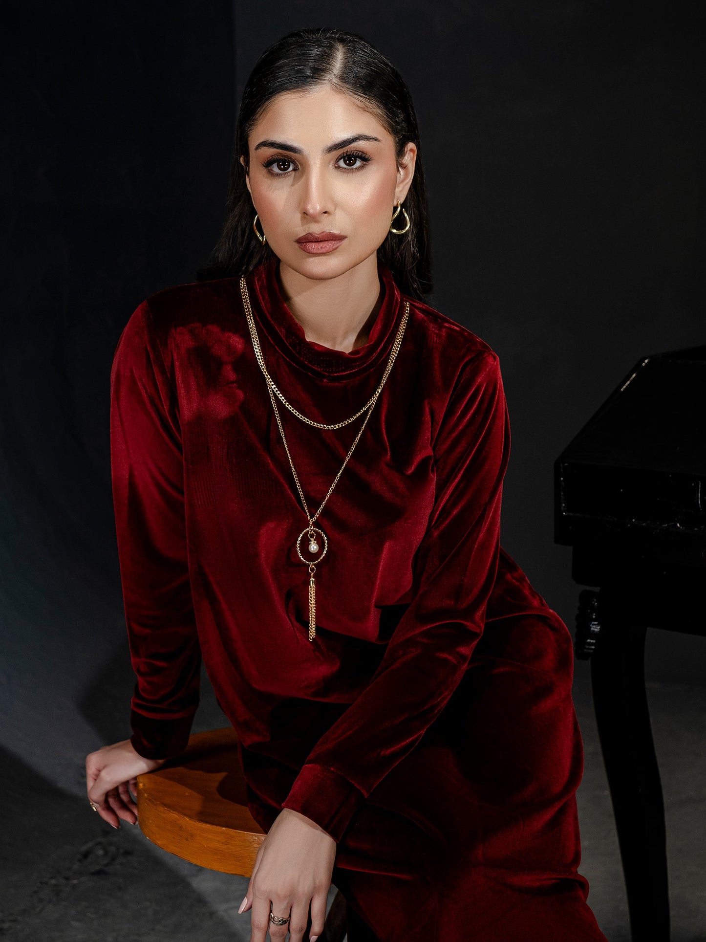 Dyed Velour Dress