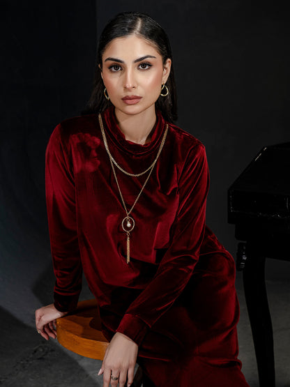 Dyed Velour Dress