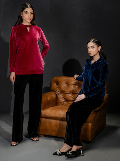 Dyed Velour Top