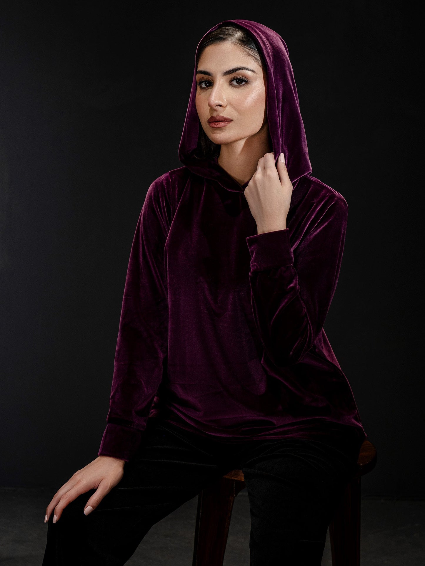 Dyed Velour Top