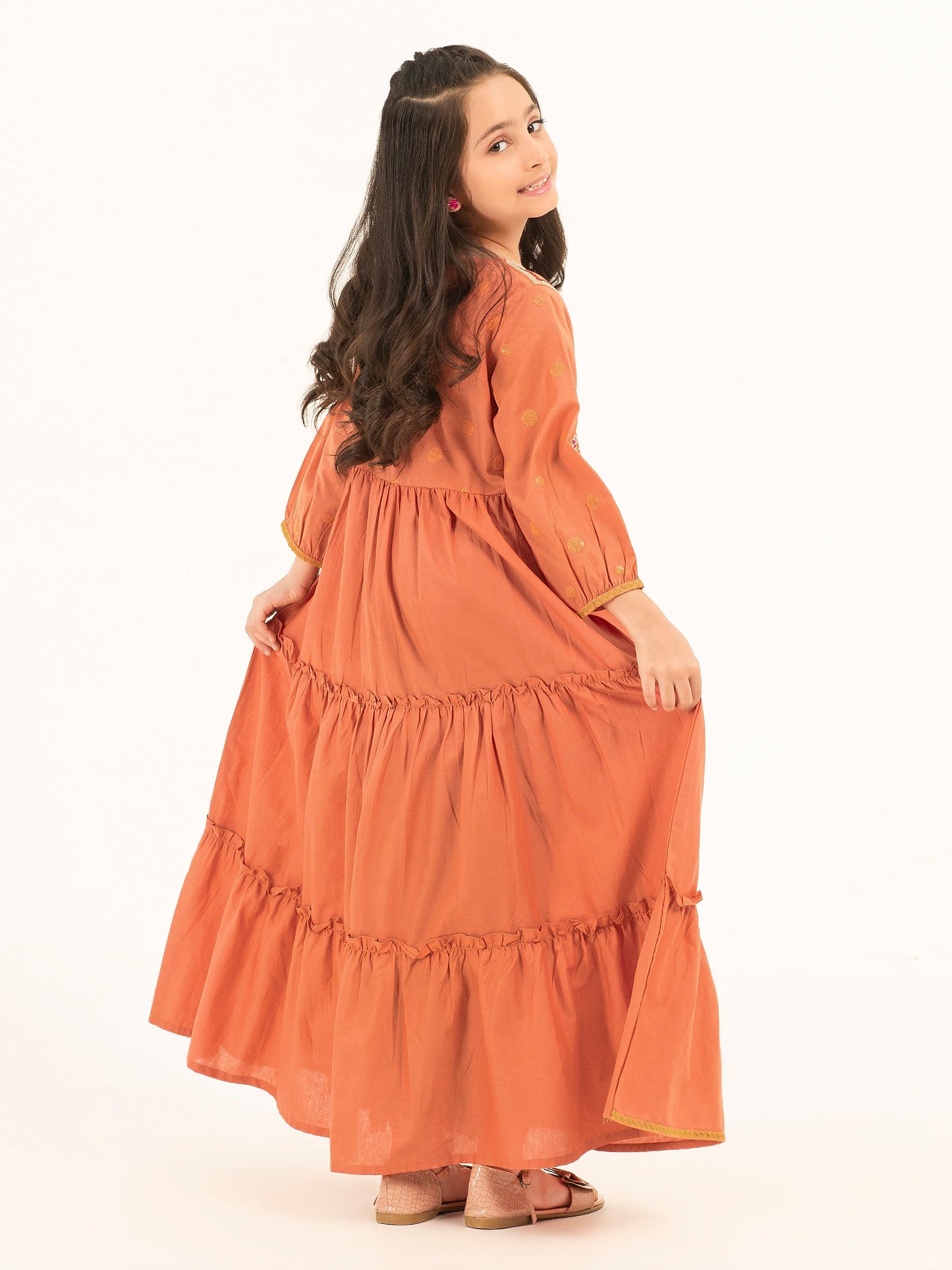 Cambric Dress-Embroidered (Pret)