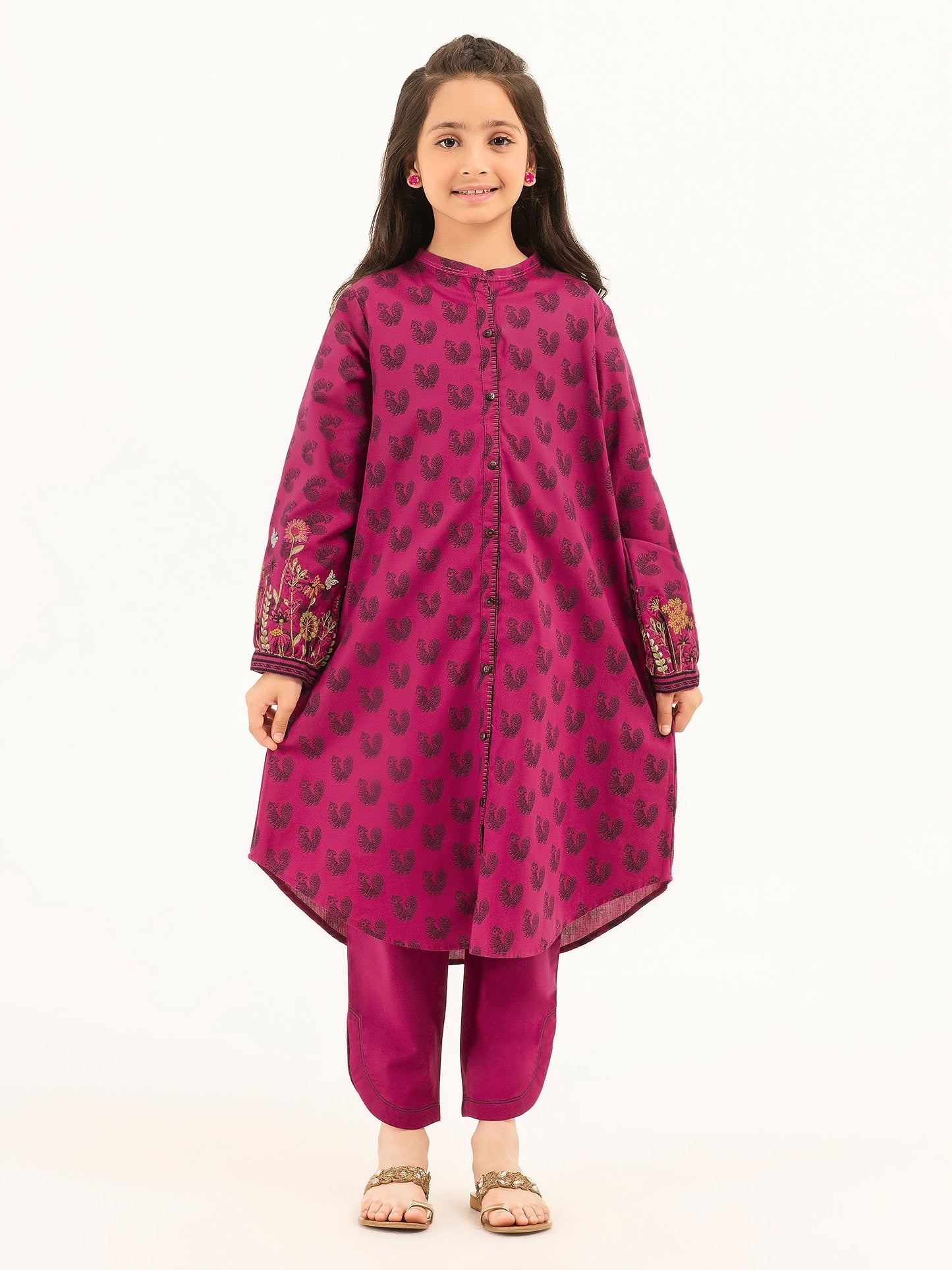2 Piece Winter Cotton Suit-Embroidered (Pret)