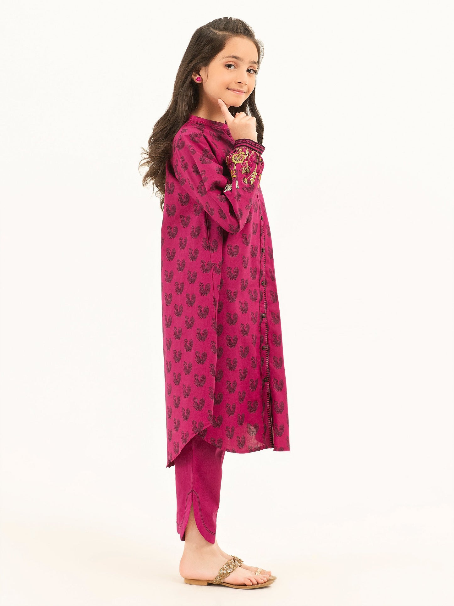 2 Piece Winter Cotton Suit-Embroidered (Pret)