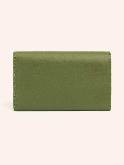 Metallic Brooch Clutch