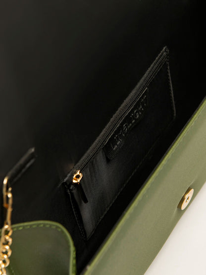 Metallic Brooch Clutch