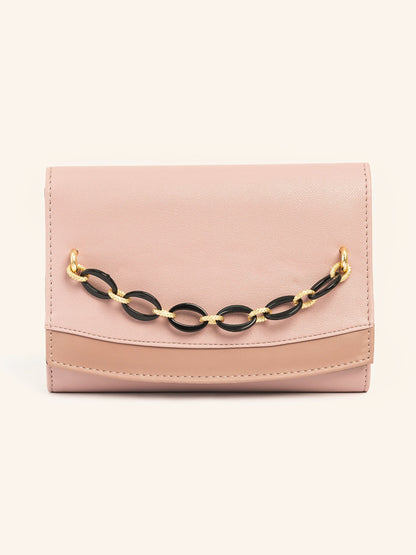 Clutch With Chain Embellishment