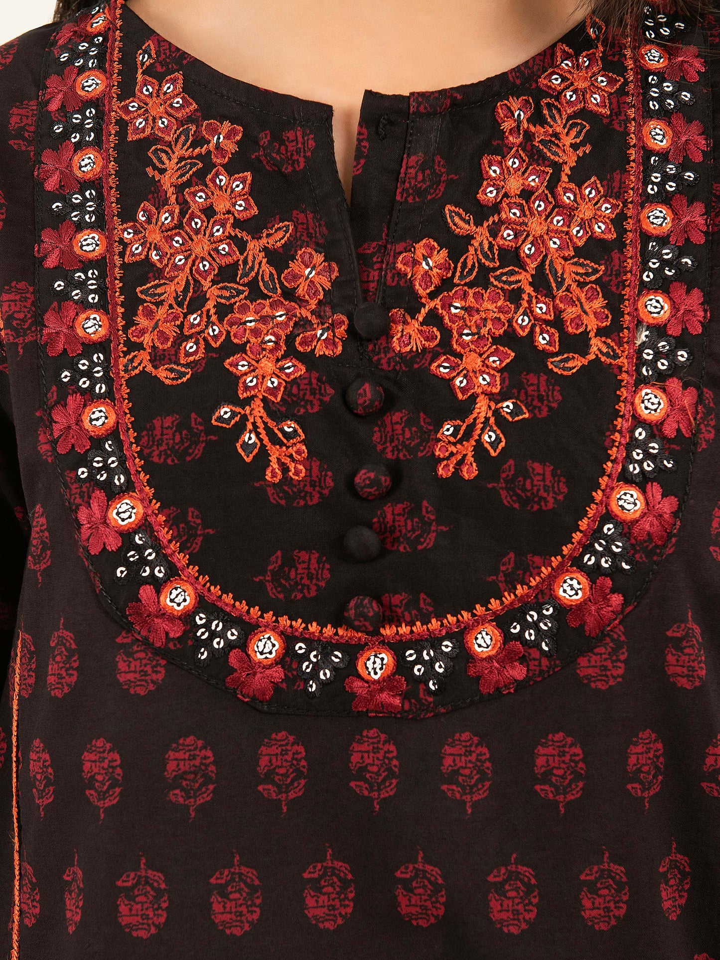 Cambric Shirt-Embroidered (Pret)