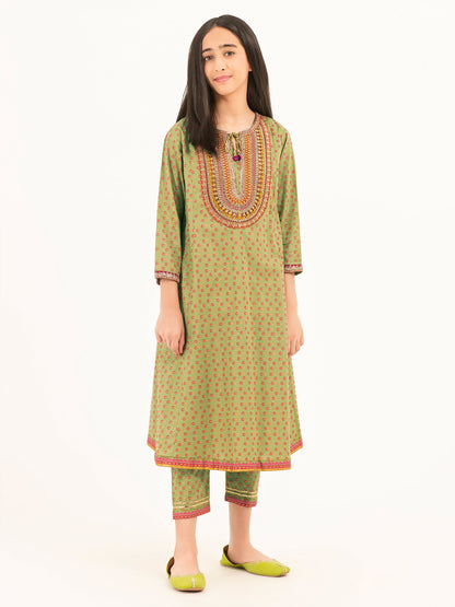 2 Piece Winter Cotton Suit-Embroidered (Pret)