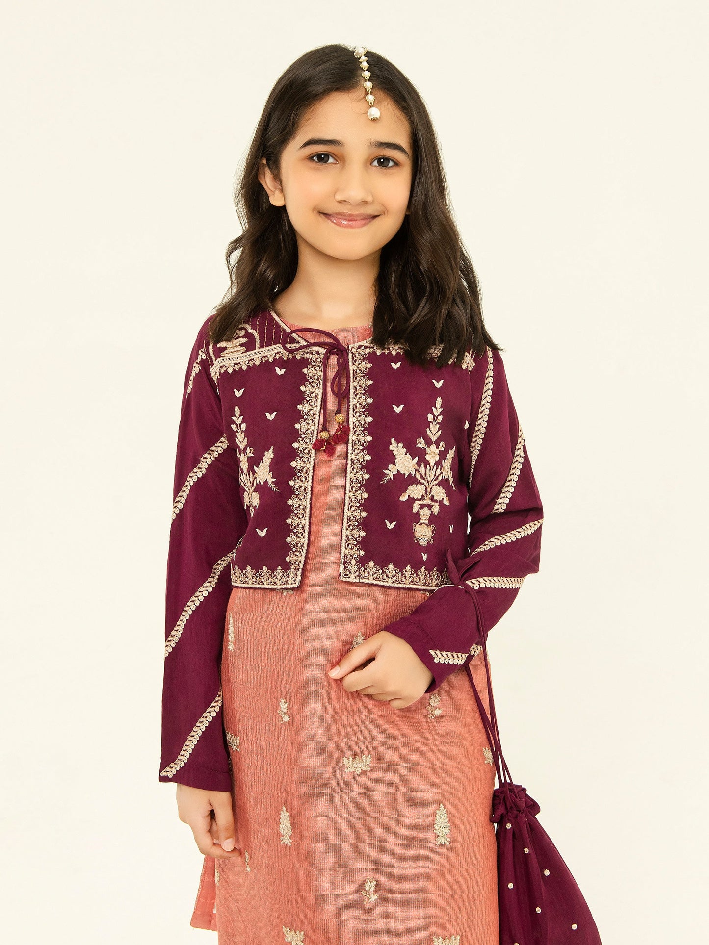 Embroidered Silk Suit