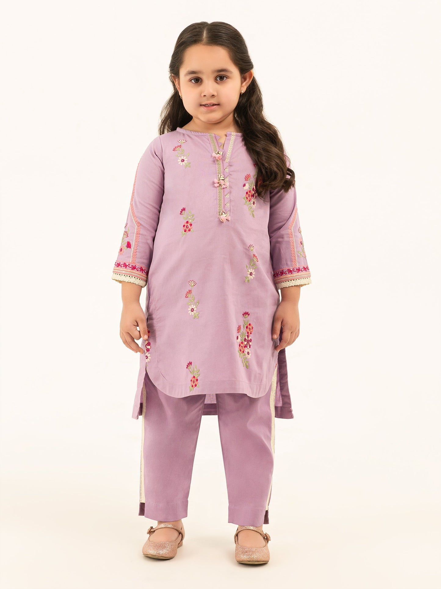 2 Piece Winter Cotton Suit-Embroidered (Pret)