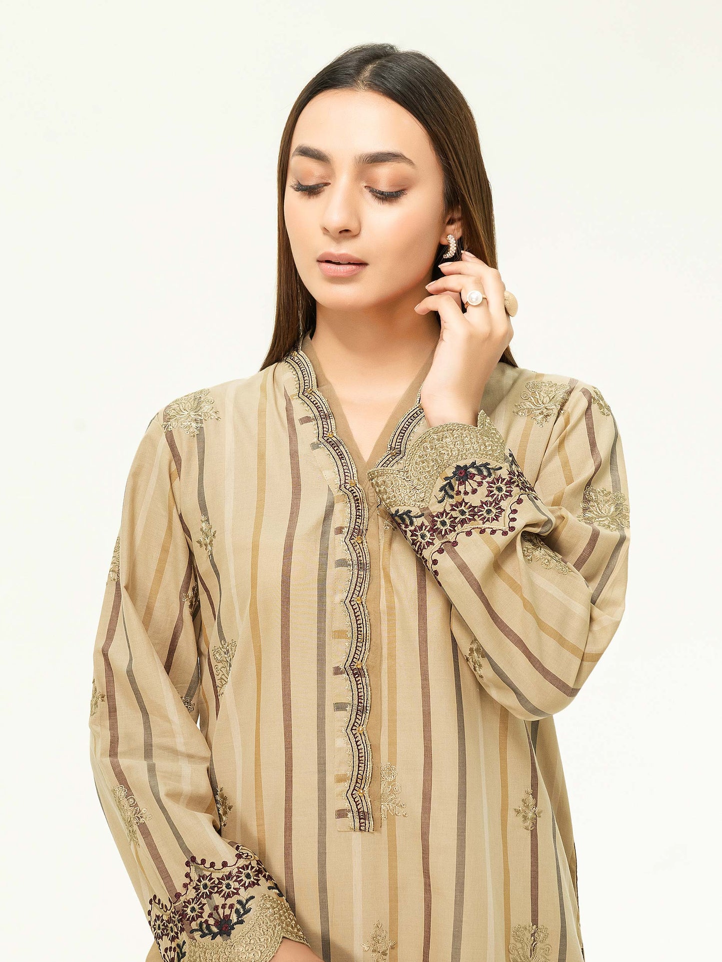 Embroidered Yarn Dyed Shirt