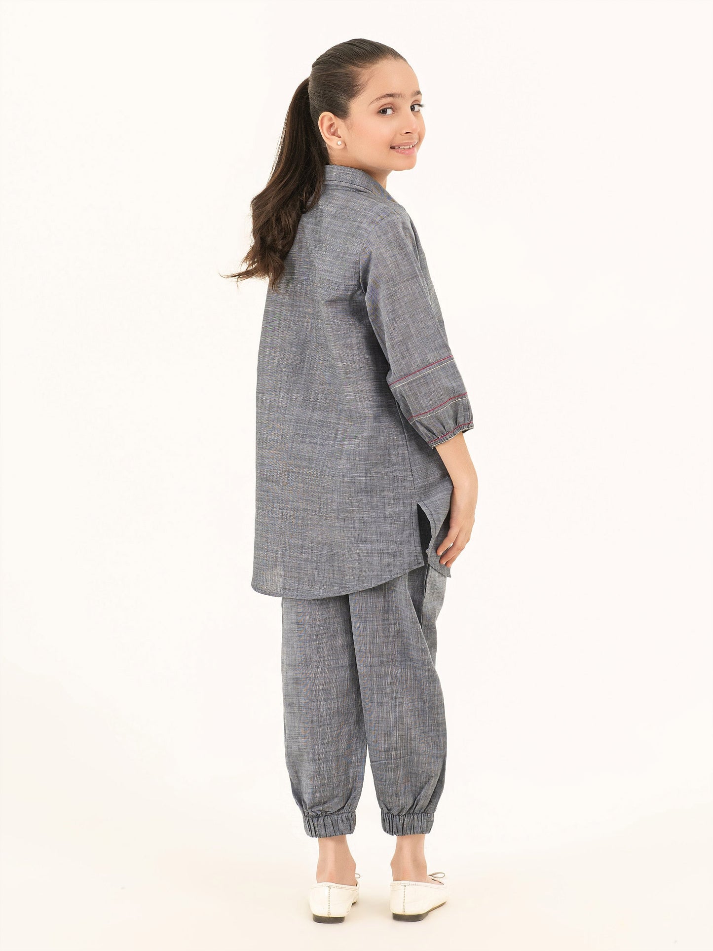 2 Piece Yarn Dyed Suit-Embroidered (Pret)
