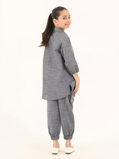 2 Piece Yarn Dyed Suit-Embroidered (Pret)