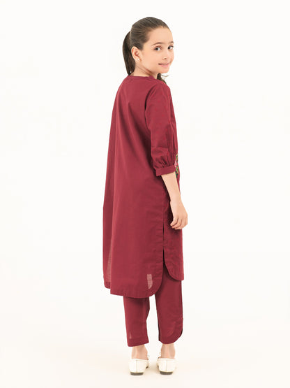 2 Piece Cambric Suit-Embroidered (Pret)