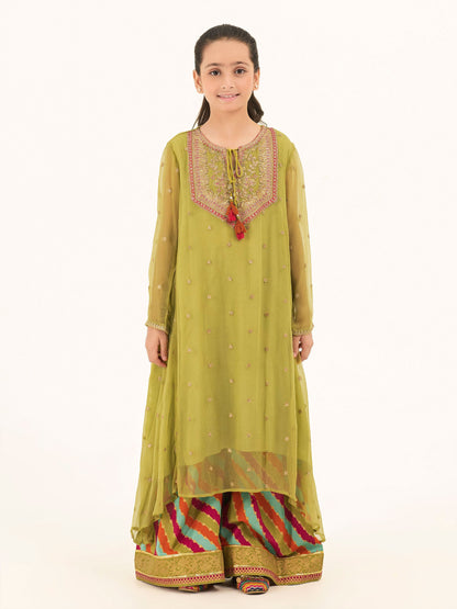 2 Piece Chiffon Suit-Embroidered (Pret)