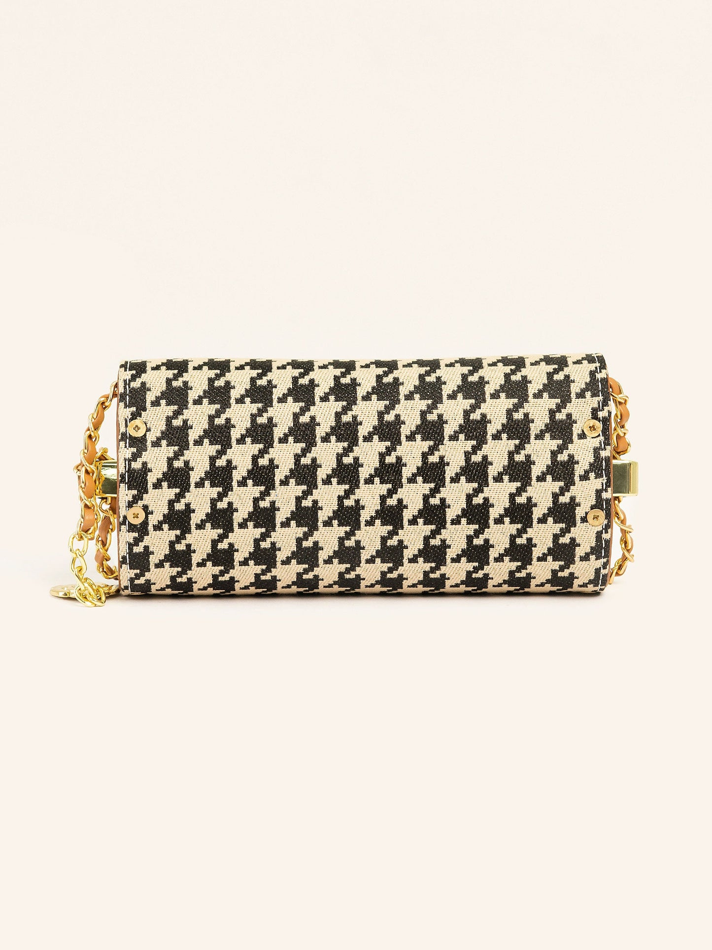 Woven Clutch With Twist Lock