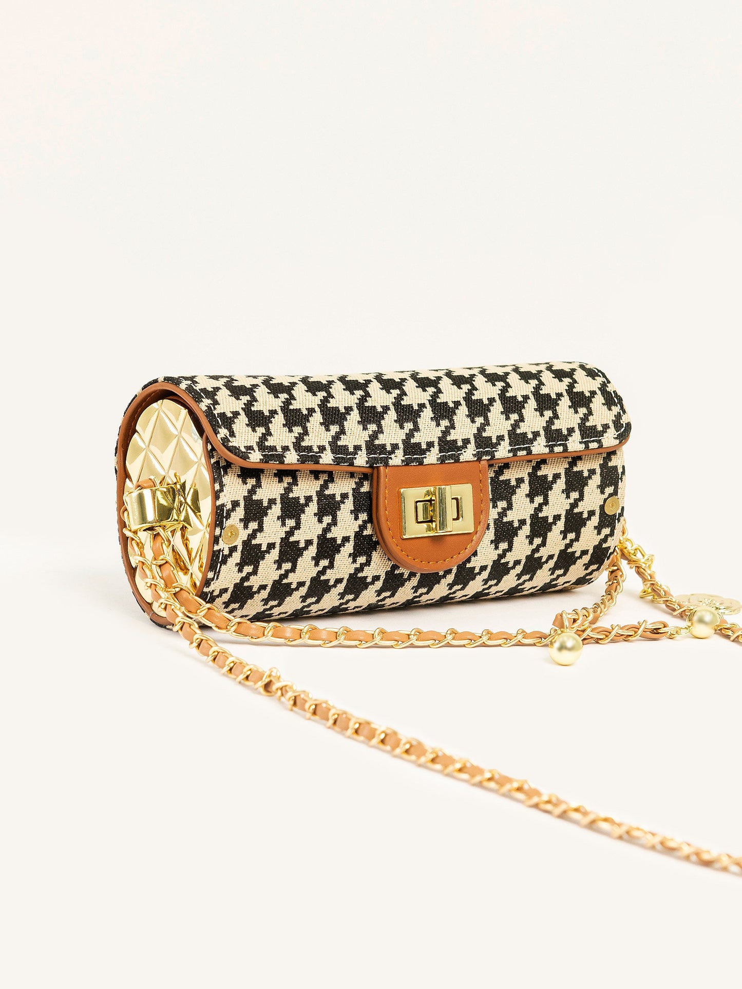 Woven Clutch With Twist Lock