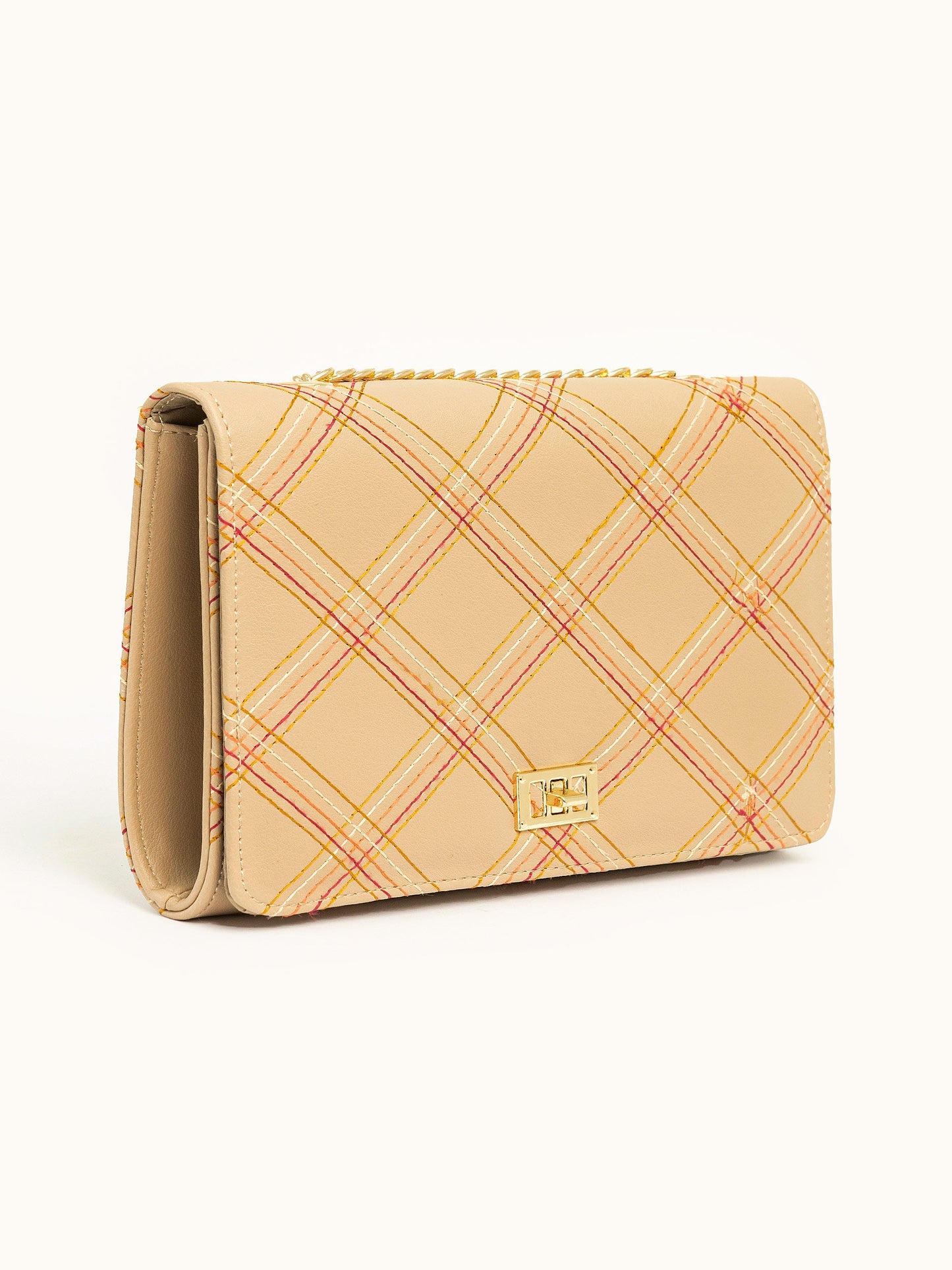 Metallic Twist Lock Clutch