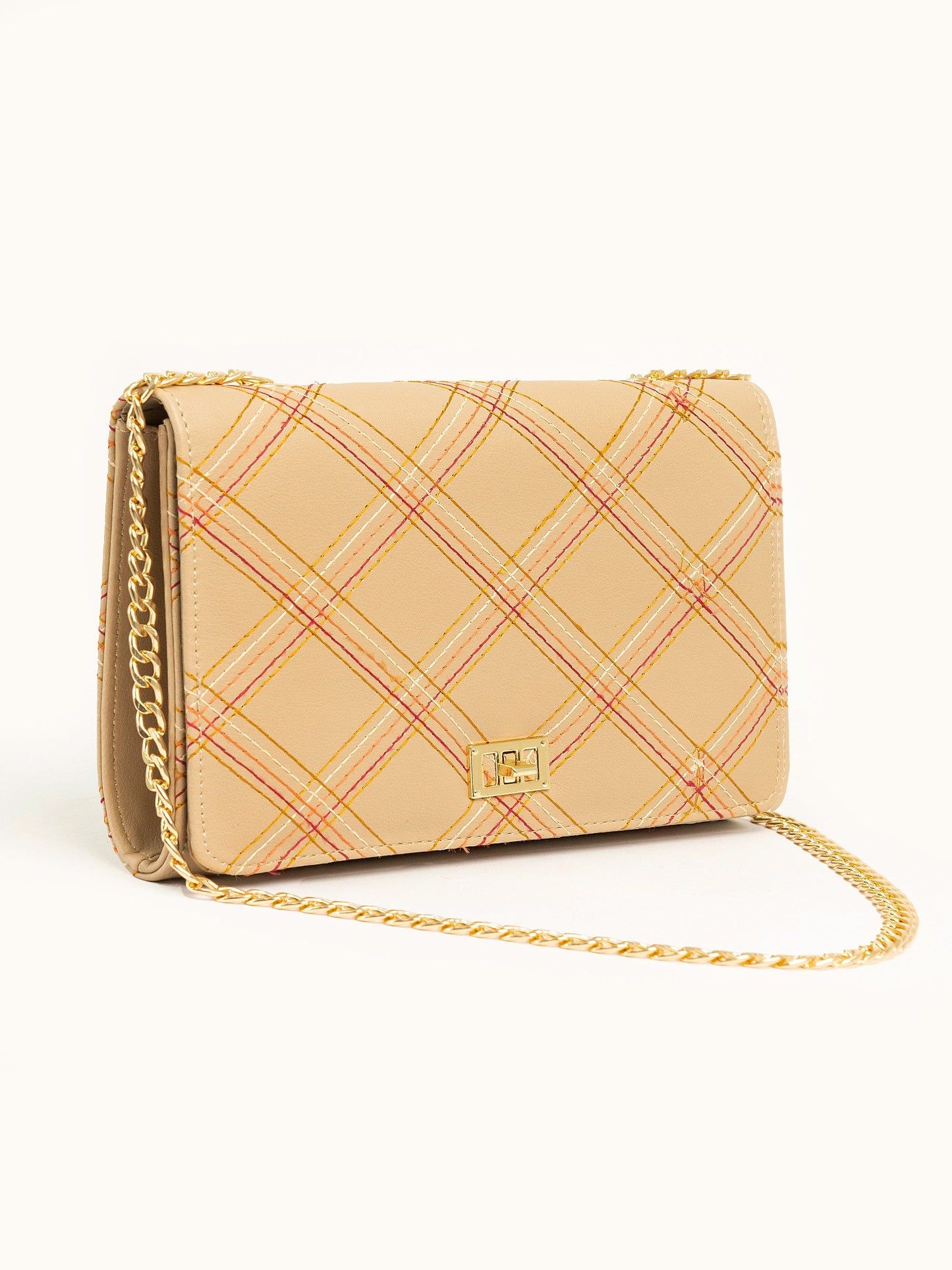 Metallic Twist Lock Clutch