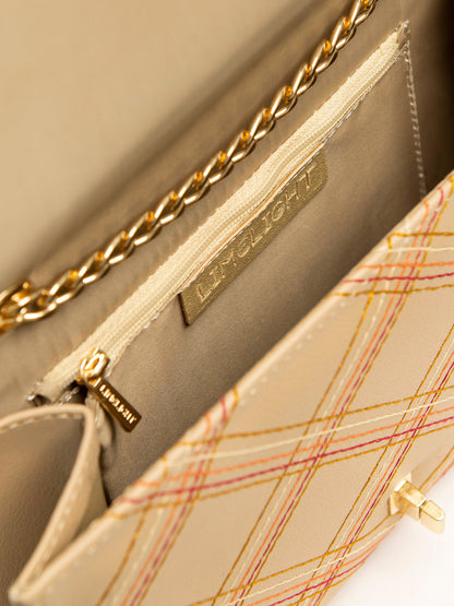 Metallic Twist Lock Clutch