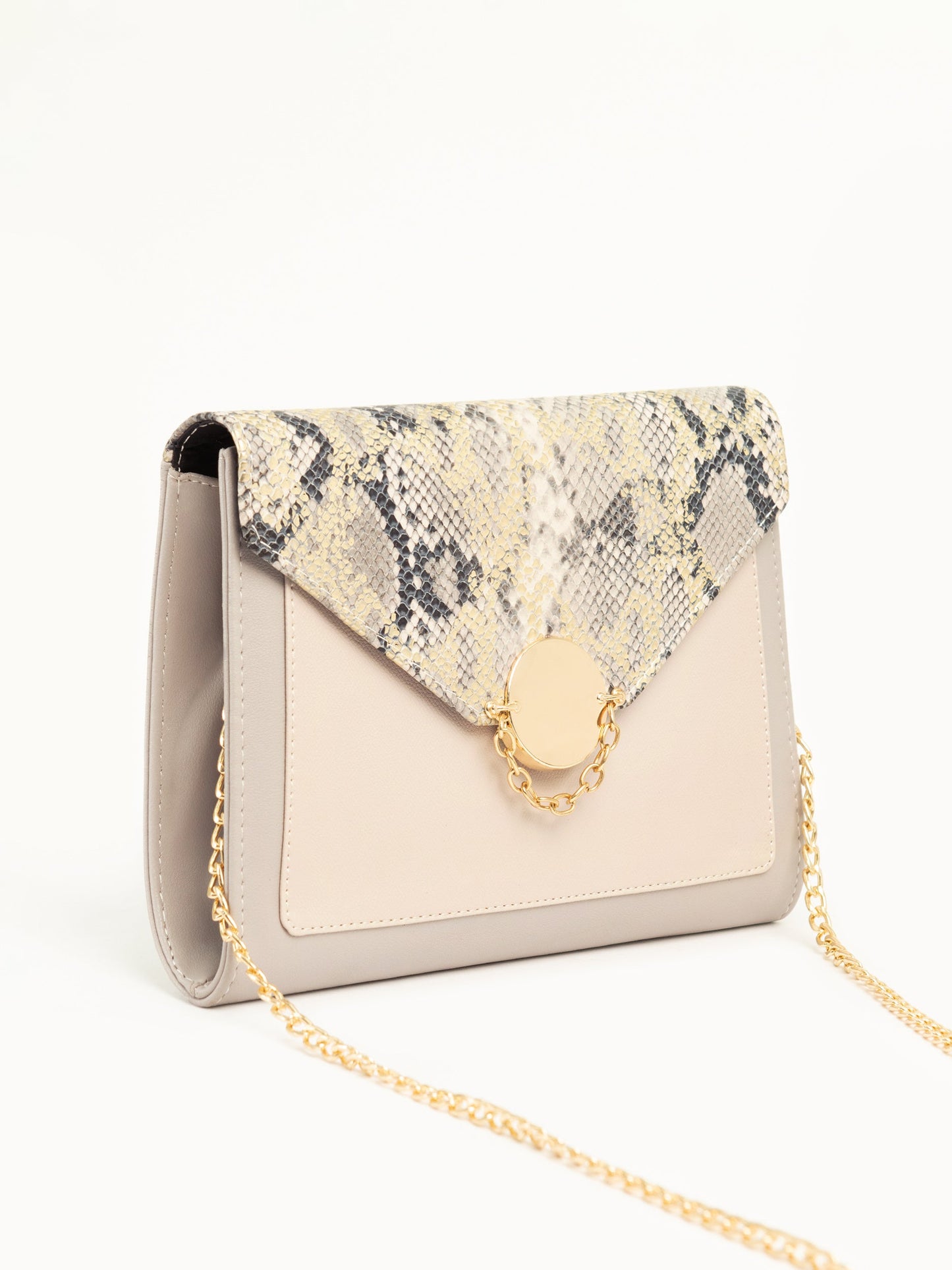 Snake Print Envelope Clutch