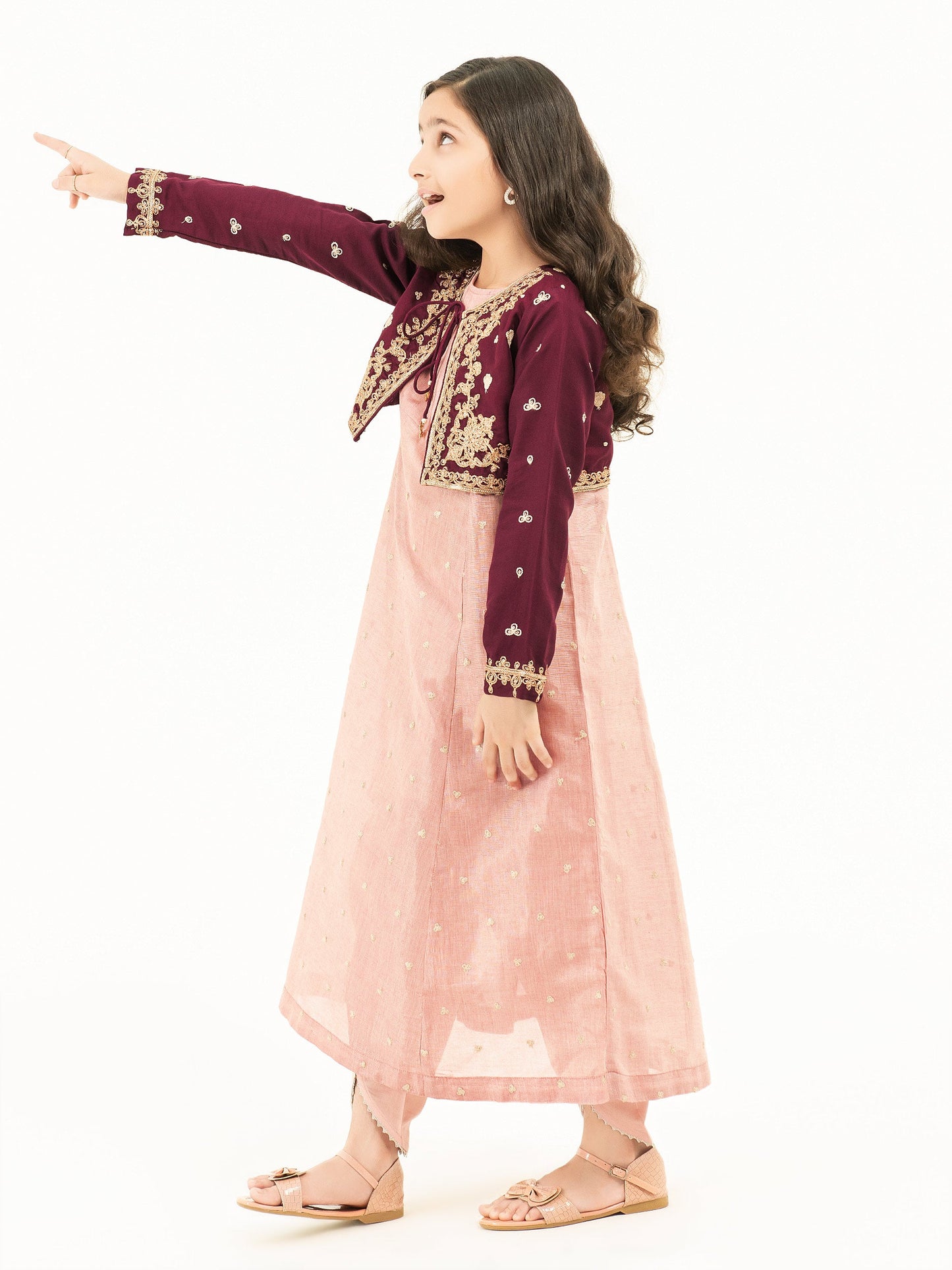 Embroidered Silk Suit
