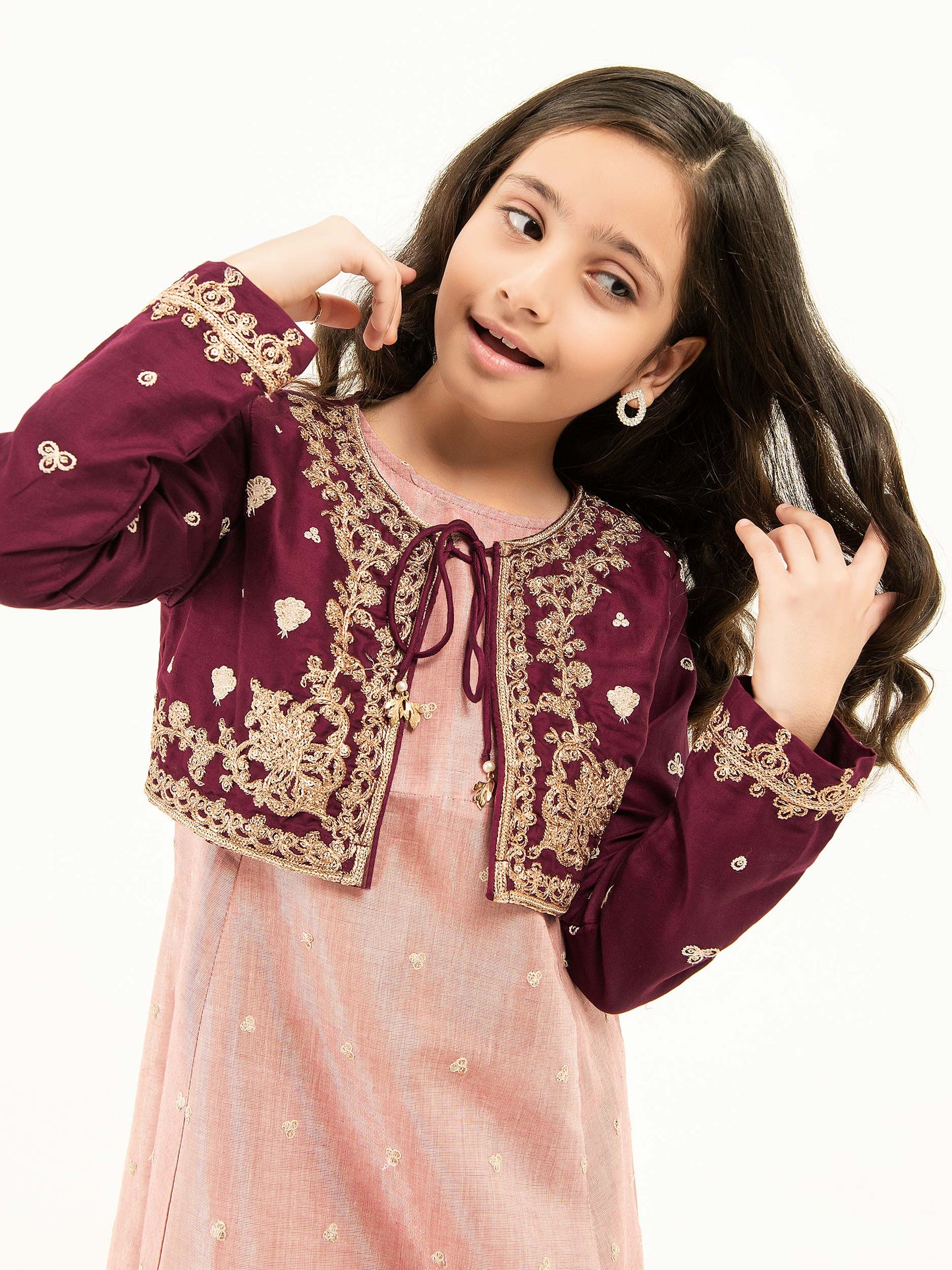 Embroidered Silk Suit