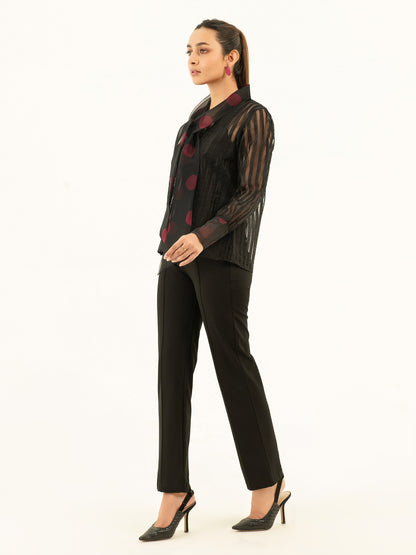 Embroidered Organza Top