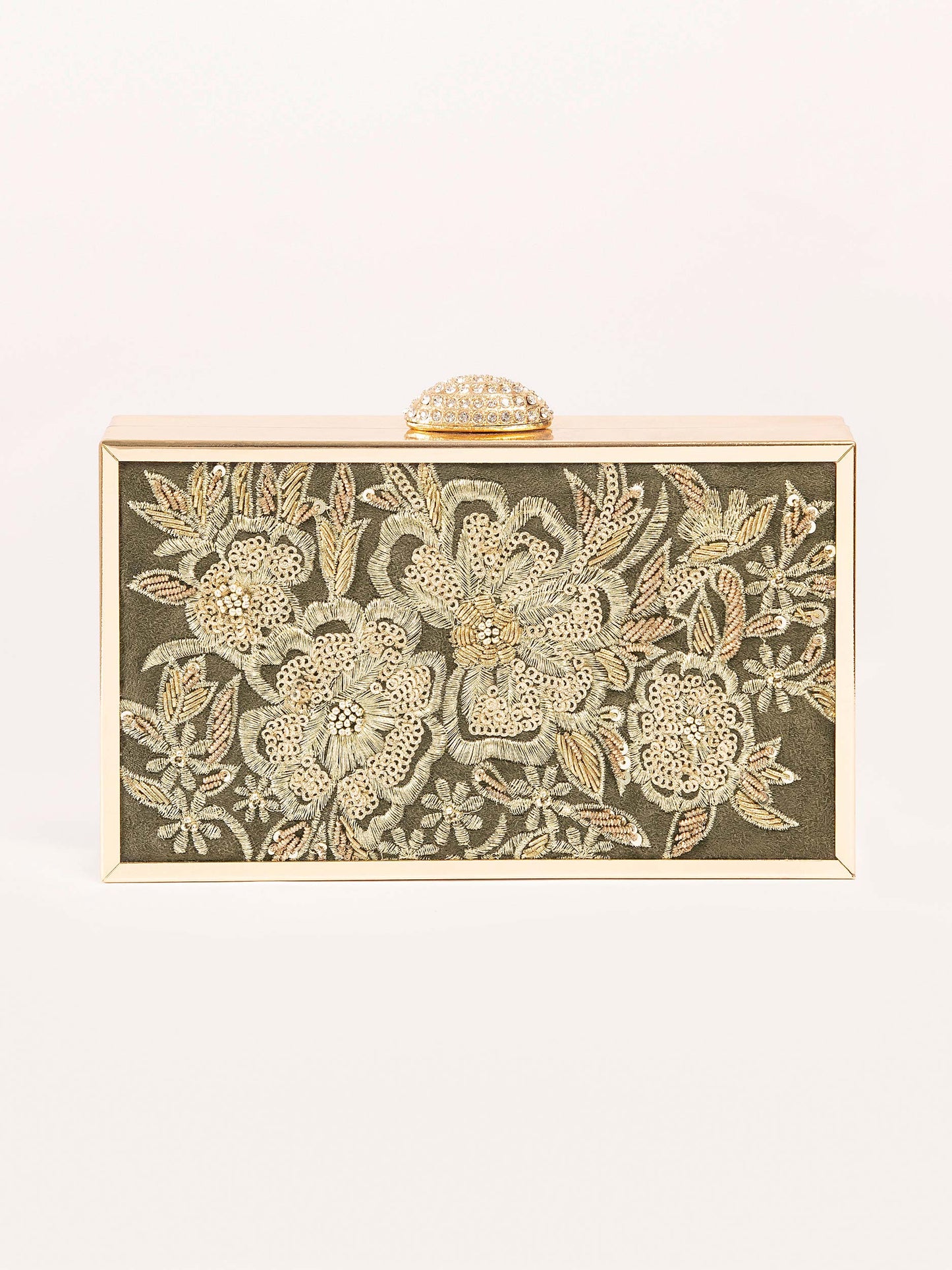 Embellished Box Clutch