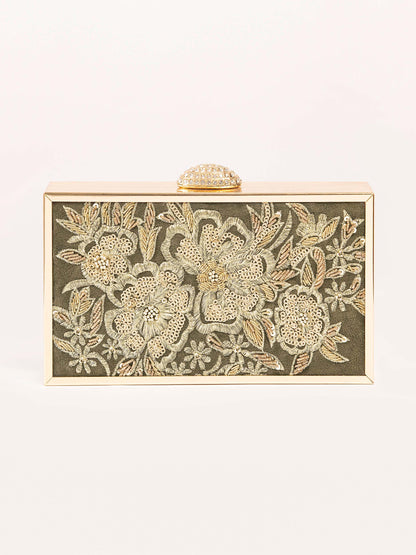 Embellished Box Clutch