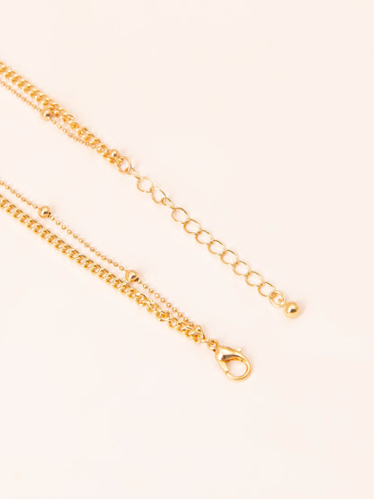Golden Layered Anklet