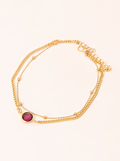 Golden Layered Anklet