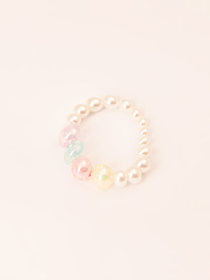 Pearl Necklace and Bracelet Set