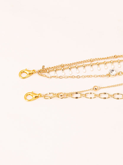 Layered Anklet Set