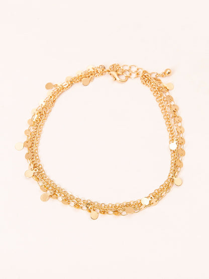 Metallic Layered Anklet