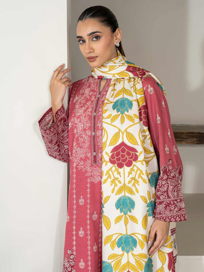3 Piece Khaddar Suit-Printed (Unstitched)