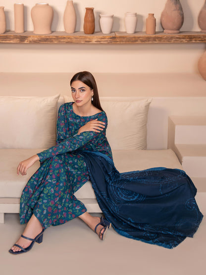 3 Piece Khaddar Suit-Printed (Unstitched)